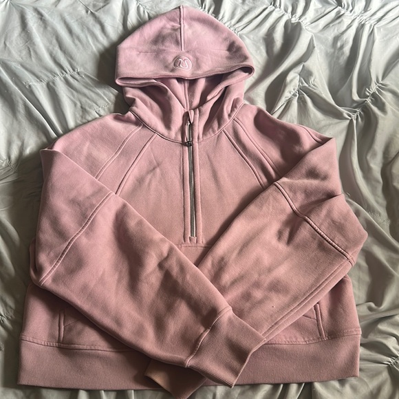 Lululemon Scuba Oversized Half-Zip Hoodie in Vita Pink - Picture 2 of 3